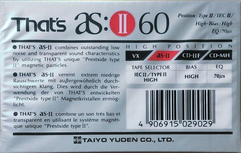 Compact Cassette: Taiyo Yuden Thats - AS II 60