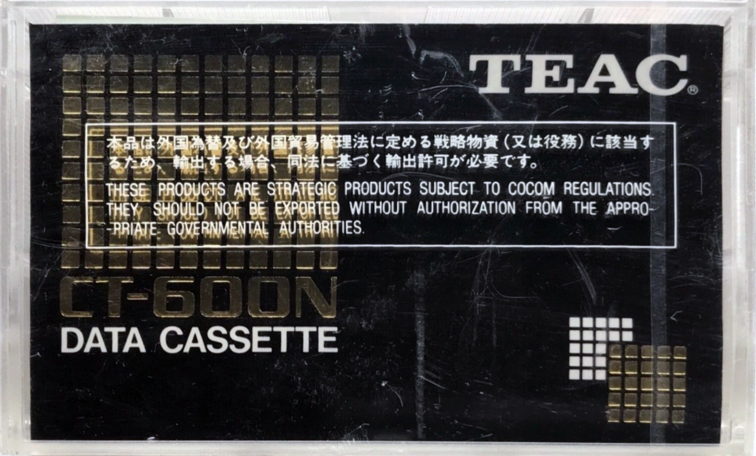 Compact Cassette Teac CT "CT-600N" Computer Cassette 1981 Worldwide