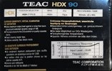Compact Cassette Teac HDX 90 Type II Chrome 1989 Europe