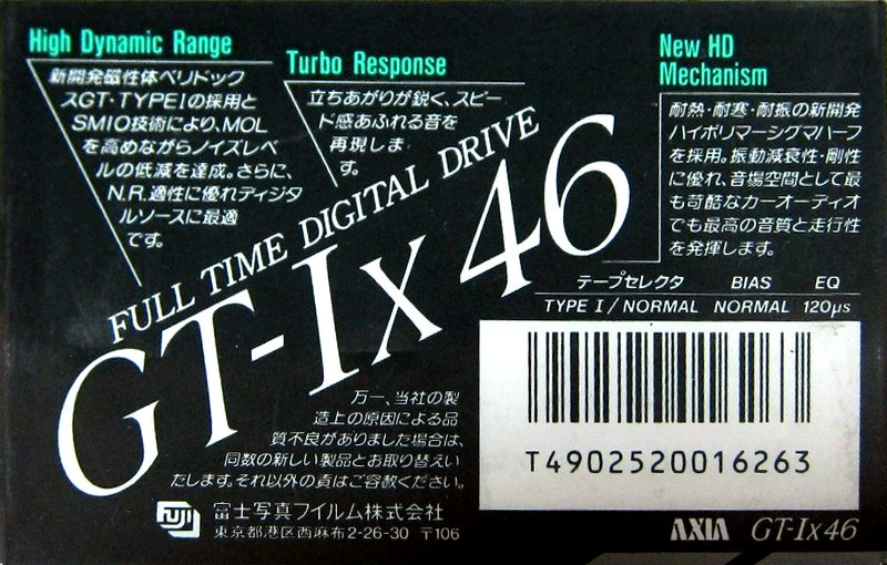 Compact Cassette AXIA GT-Ix 46 Type I Normal 1988 Japan