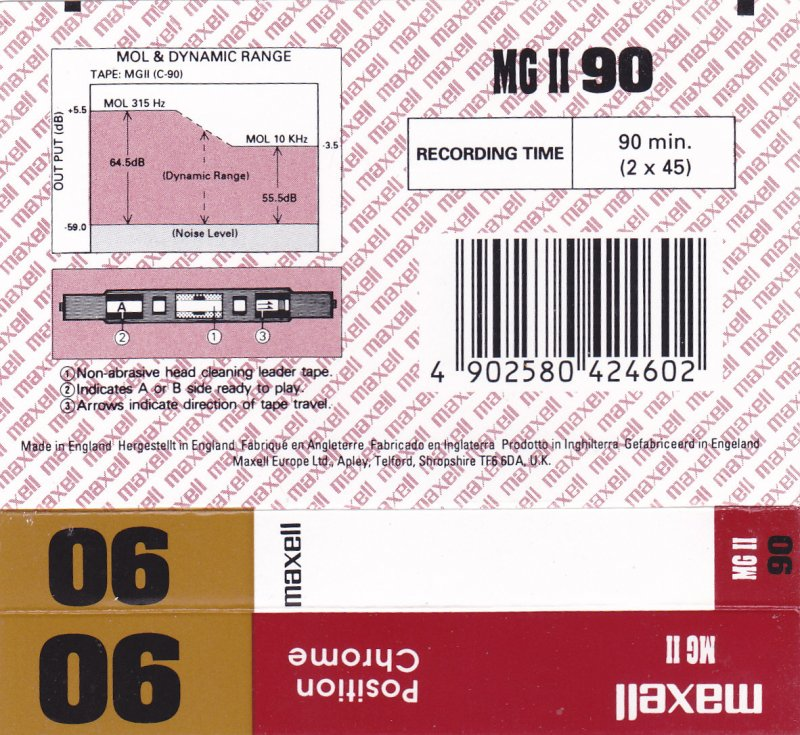 Compact Cassette Maxell MG 90 Type II Chrome 1996 Europe