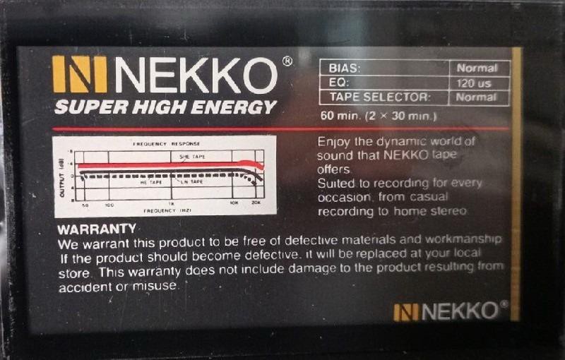 Compact Cassette Nekko 60 Type I Normal 1993 Hong Kong