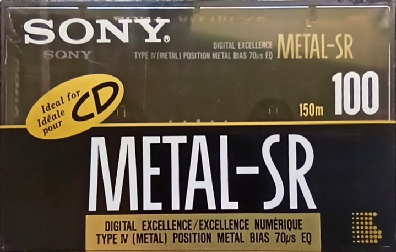 Compact Cassette Sony Metal SR 100 Type IV Metal 1989 Europe