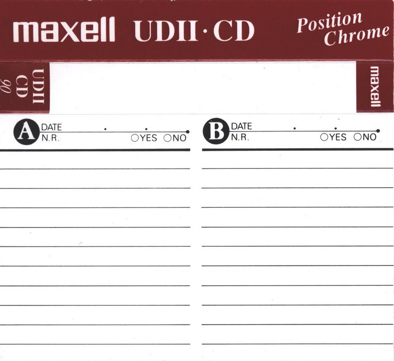 Compact Cassette Maxell UDII-CD 90 Type II Chrome 1996 Europe