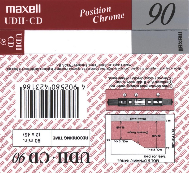 Compact Cassette: Maxell / Hitachi Maxell - UDII-CD 90