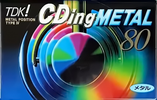 Compact Cassette TDK CDing Metal 80 "CDM-80K" Type IV Metal 1997 Japan