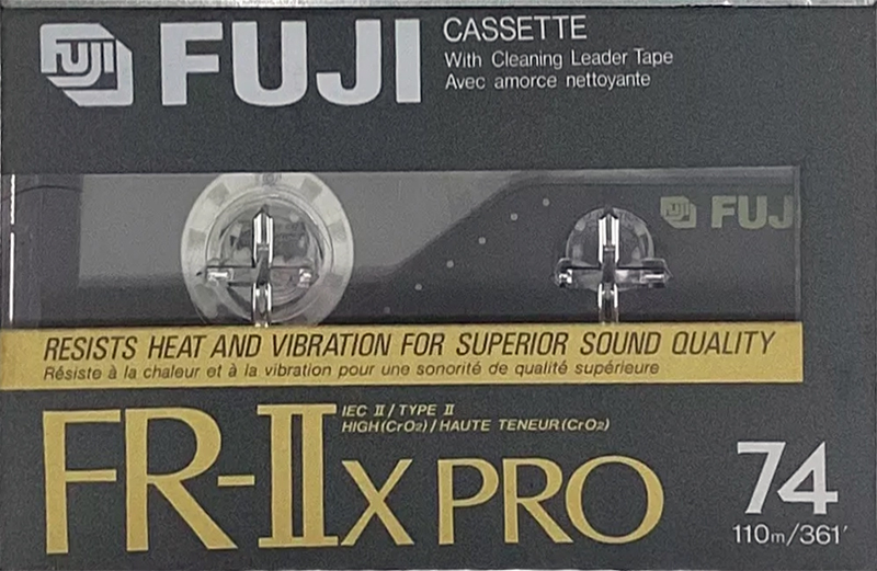 Compact Cassette Fuji FR-IIx Pro 74 Type II Chrome 1989 North America