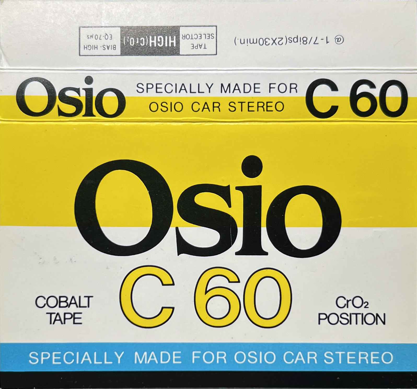 Compact Cassette Osio 60 Type II Chrome Unknown Country