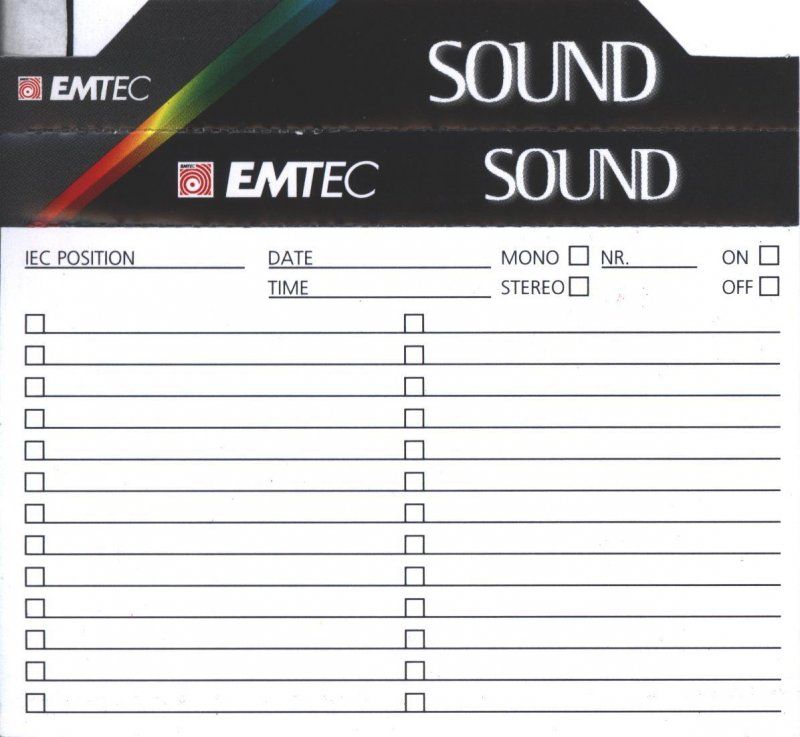 Compact Cassette Emtec Sound I 90 Type I Normal 2004 Worldwide