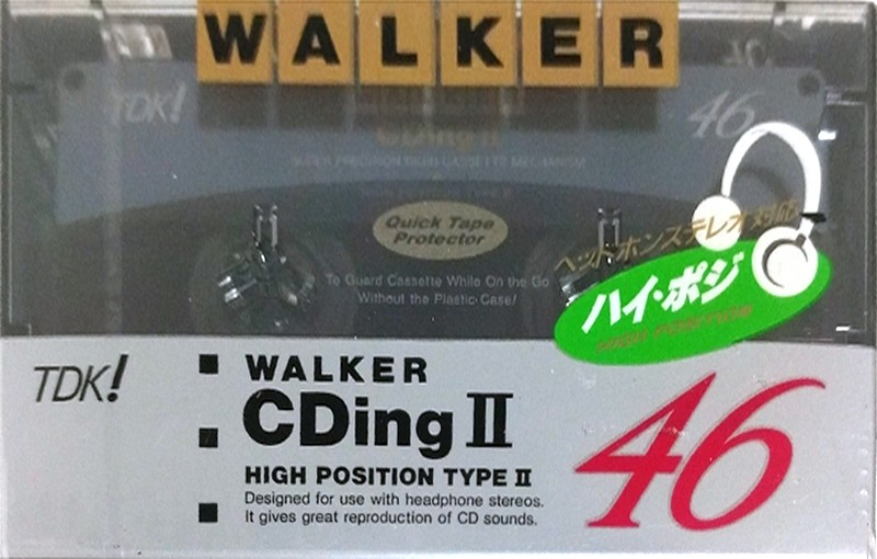 Compact Cassette TDK Walker CDing 2 46 "WCD2-46" Type II Chrome 1992 Japan