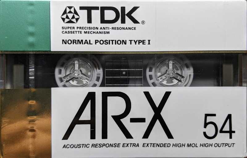Compact Cassette TDK AR-X 54 "AR-X54G" Type I Normal 1987 Japan