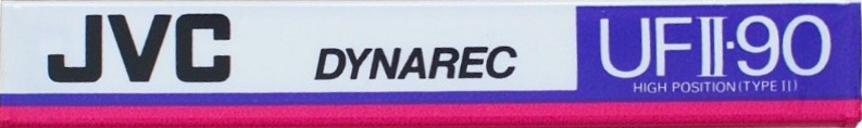 Compact Cassette JVC UFII 90 "Dynarec" Type II Chrome 1988 North America