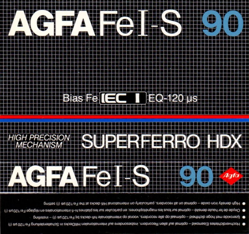 Compact Cassette AGFA Superferro HDX 90 "Fe I-S" Type I Normal 1982 Europe