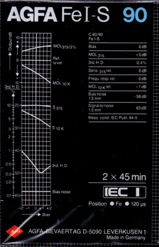 Compact Cassette: AGFA  - Superferro HDX 90