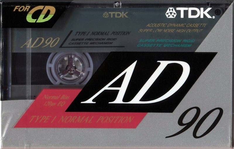 Compact Cassette TDK AD 90 "AD-90R" Type I Normal 1991 Japan