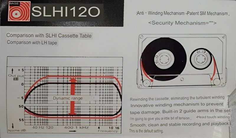 Compact Cassette BASF Super LH I 120 "SLHI" Type I Normal 1978 Japan
