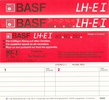 Compact Cassette BASF LH Extra I 90 "LH-E I" Type I Normal 1985 North America