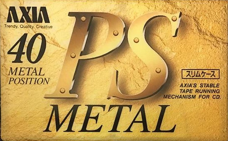 Compact Cassette AXIA PS-Metal 40 "PSM C 40" Type IV Metal 1992 Japan