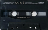 Compact Cassette TDK SA 90 Type II Chrome 1992 North America
