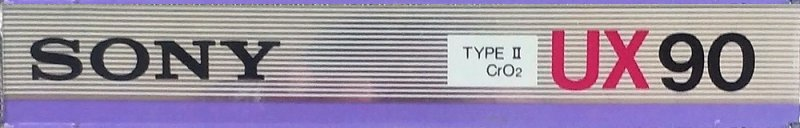 Compact Cassette Sony UX 90 Type II Chrome 1986 USA