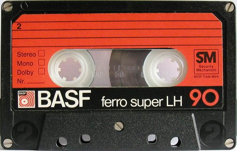 Compact Cassette BASF Ferro Super LH 90 "Big Oval Window" Type I Normal 1977 Europe