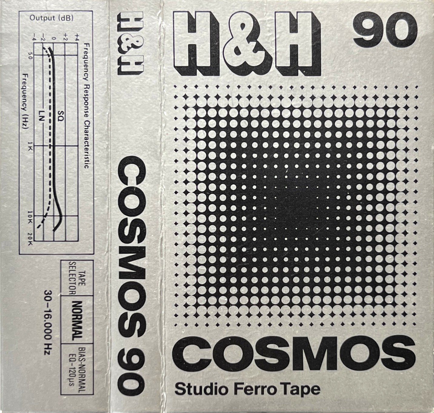 Compact Cassette H&H Cosmos Studio 90 Type I Normal 1977 Germany