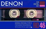Compact Cassette Denon RD 46 Type I Normal 1986 Japan