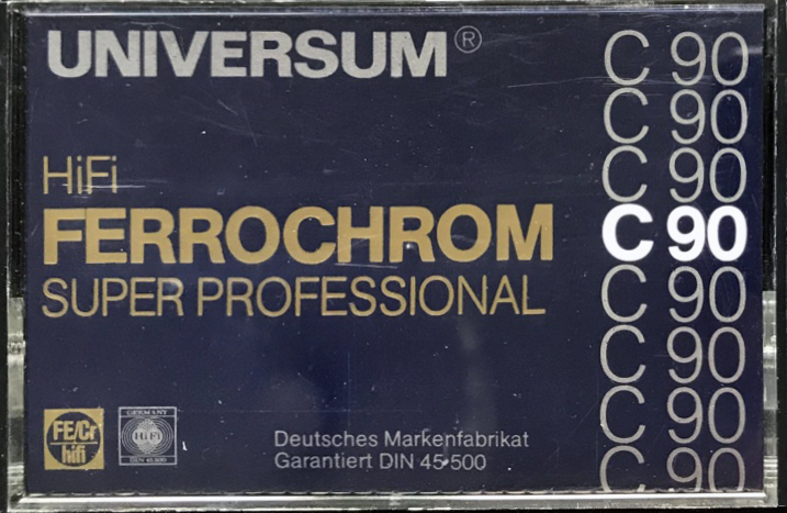 Compact Cassette Universum 90 Type III Ferro Chrome 1978 Europe