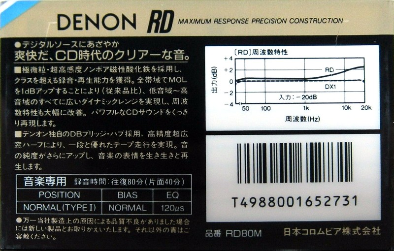 Compact Cassette: Nippon Columbia / Denon Denon - RD 80