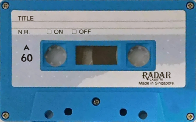 Compact Cassette Radar 60 "GREEN 60" Type I Normal 1988 Singapore