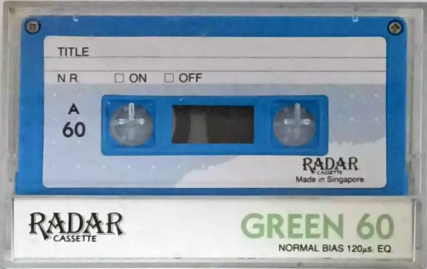 Compact Cassette Radar 60 "GREEN 60" Type I Normal 1988 Singapore
