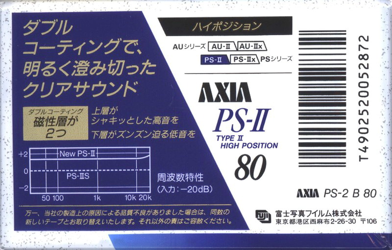 Compact Cassette: FUJI AXIA - PS-II 80