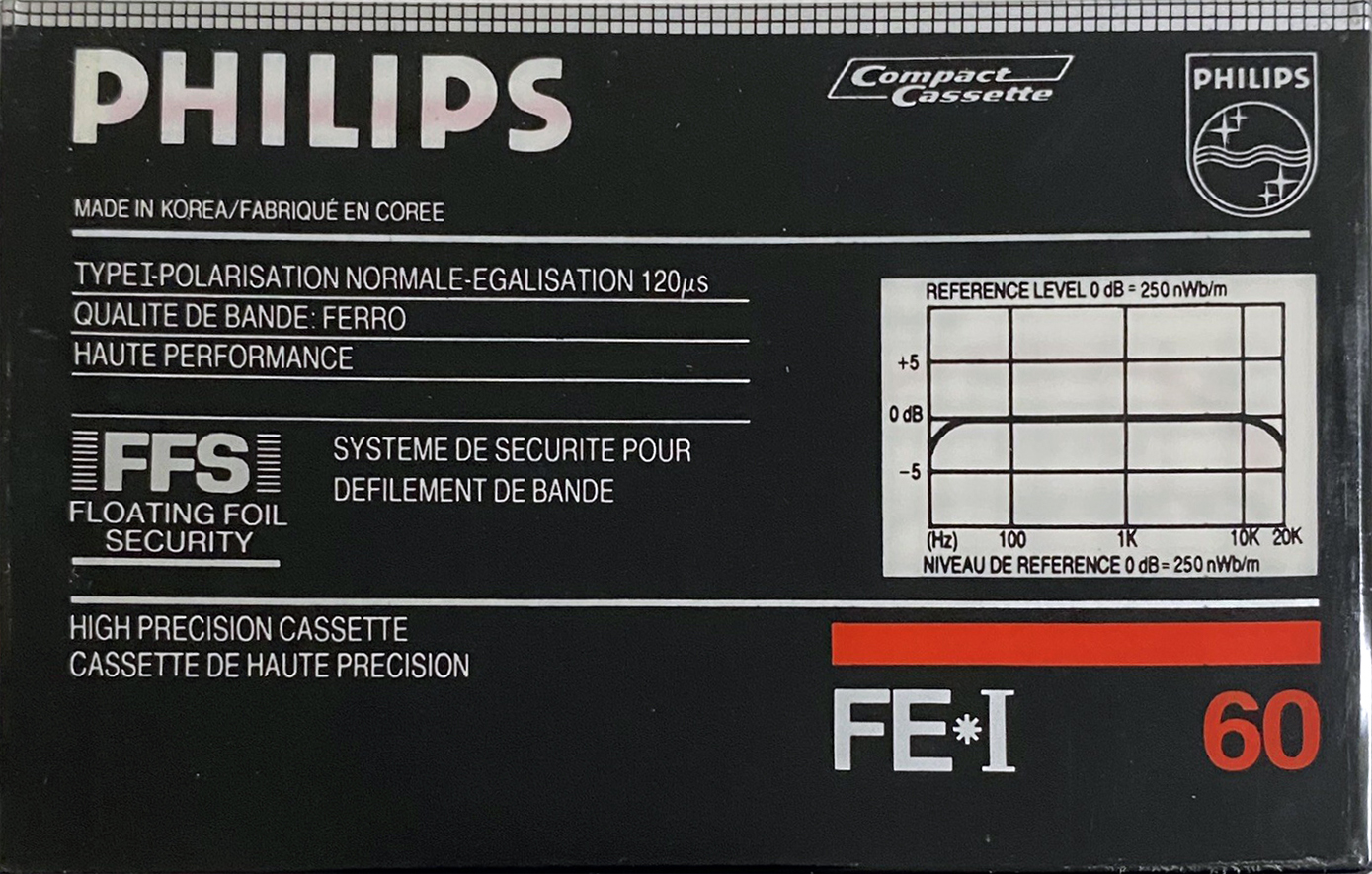 Compact Cassette Philips FE-I 60 Type I Normal 1984 Europe