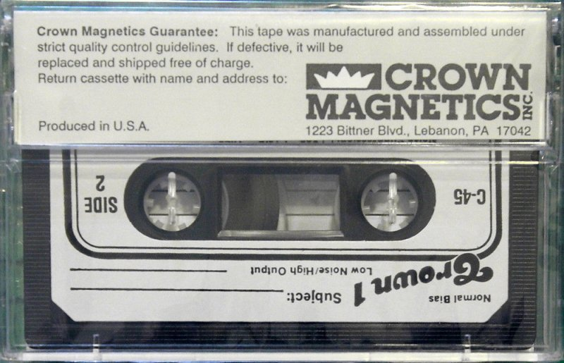 Compact Cassette Crown 1 45 Type I Normal USA