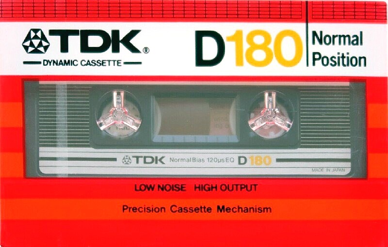Compact Cassette TDK D 180 Type I Normal 1982 Australia, Europe