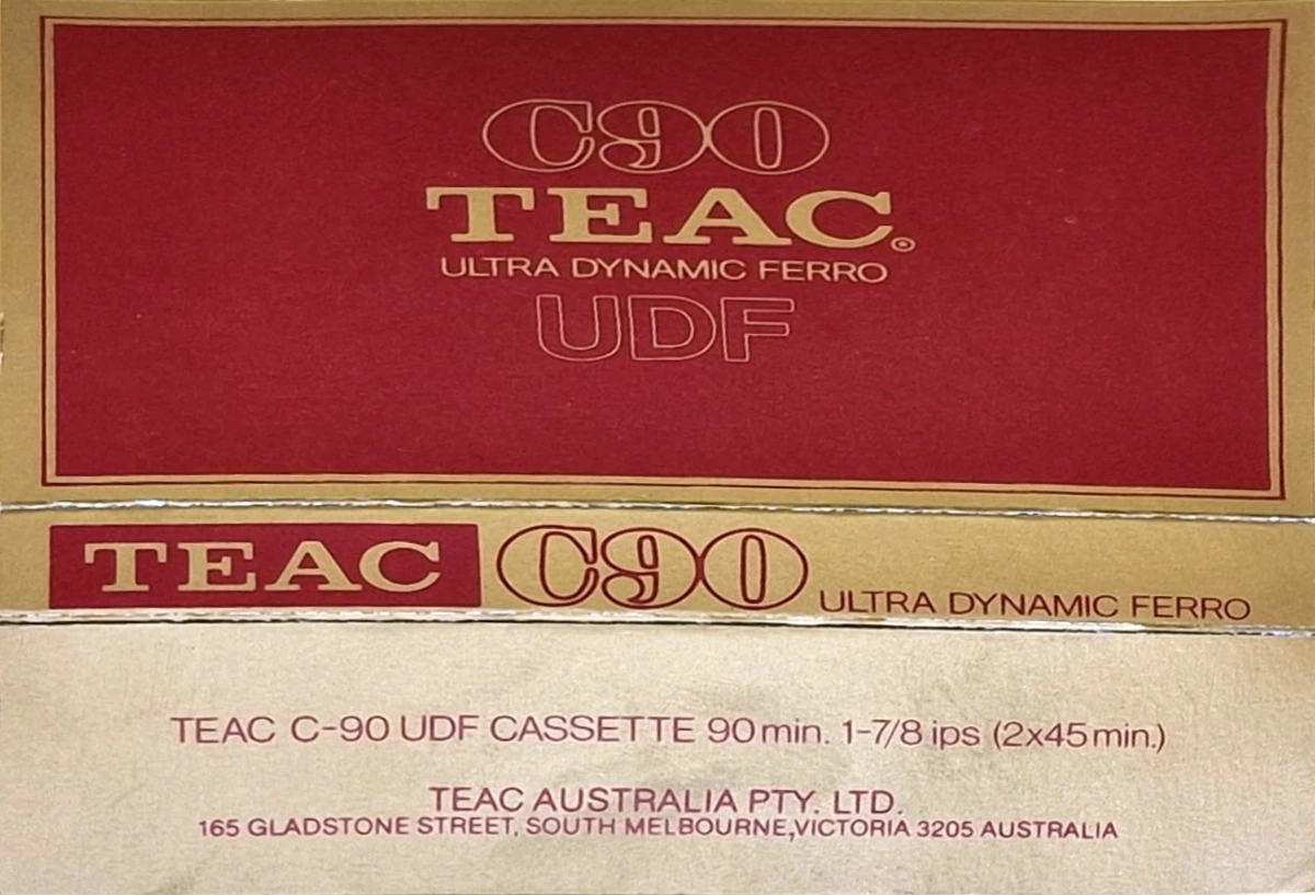 Compact Cassette Teac UDF 90 Type I Normal 1979 Australia
