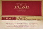 Compact Cassette Teac UDF 90 Type I Normal 1979 Australia