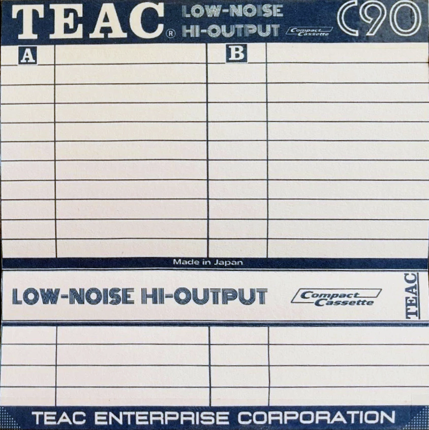 Compact Cassette Teac 90 Type I Normal 1979 Japan