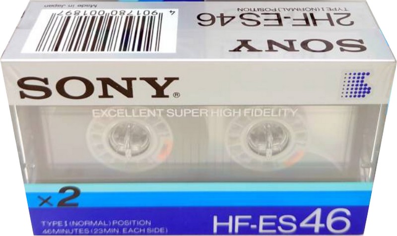 2 pack Sony HF-ES 46 Type I Normal 1985 Japan