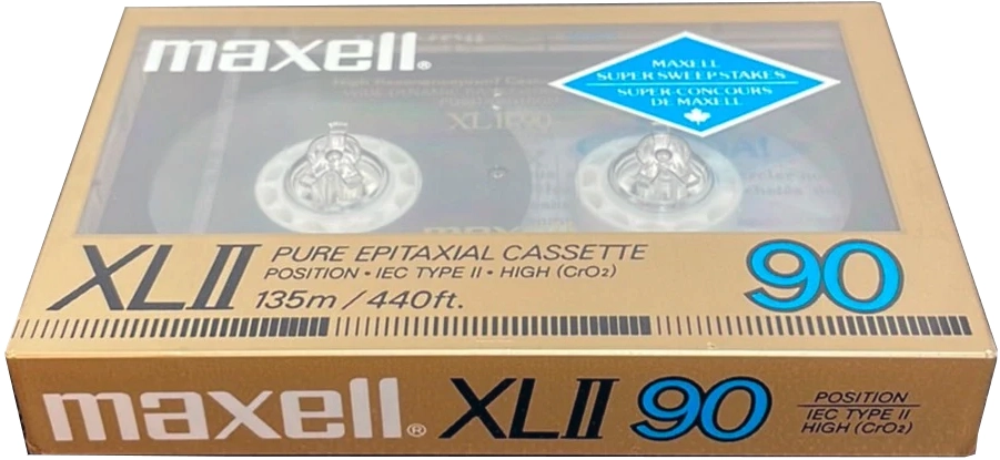 Compact Cassette Maxell XLII 90 Type II Chrome 1986 North America