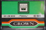 Compact Cassette Crown / Crown Radio Corporation 90 Type I Normal Hong Kong