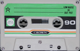 Compact Cassette Crown / Crown Radio Corporation 90 Type I Normal Hong Kong