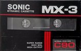 Compact Cassette Sonic 90 "MX-3" Type I Normal 1988 Europe