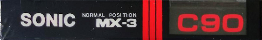 Compact Cassette Sonic 90 "MX-3" Type I Normal 1988 Europe