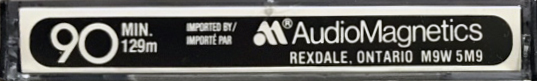 Compact Cassette Audio Magnetics XLN 90 Type I Normal 1979 Canada
