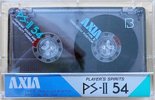 Compact Cassette AXIA PS-II / PS-2 54 Type II Chrome 1985 Japan
