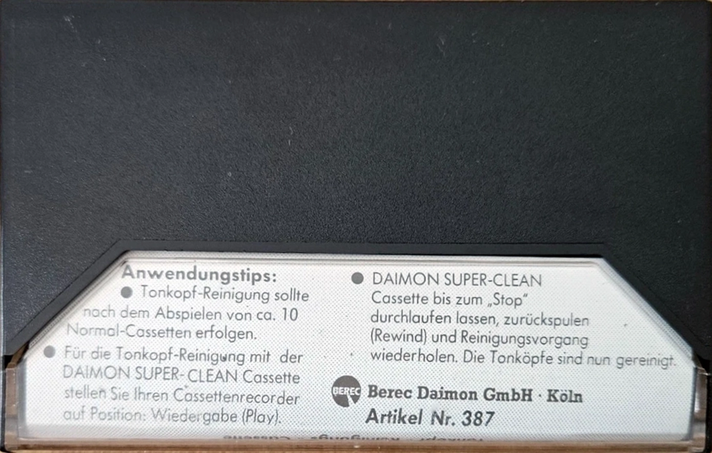 Compact Cassette Daimon Cleaning Cassette 1979 Europe