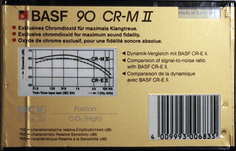 Compact Cassette: BASF  - Chromdioxid Maxima II 90