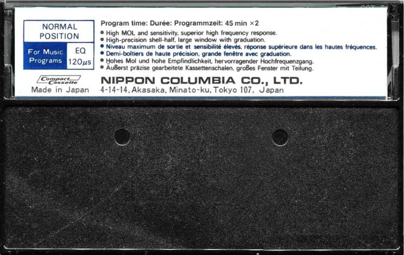 Compact Cassette: Nippon Columbia / Denon Denon - OX1.1 90