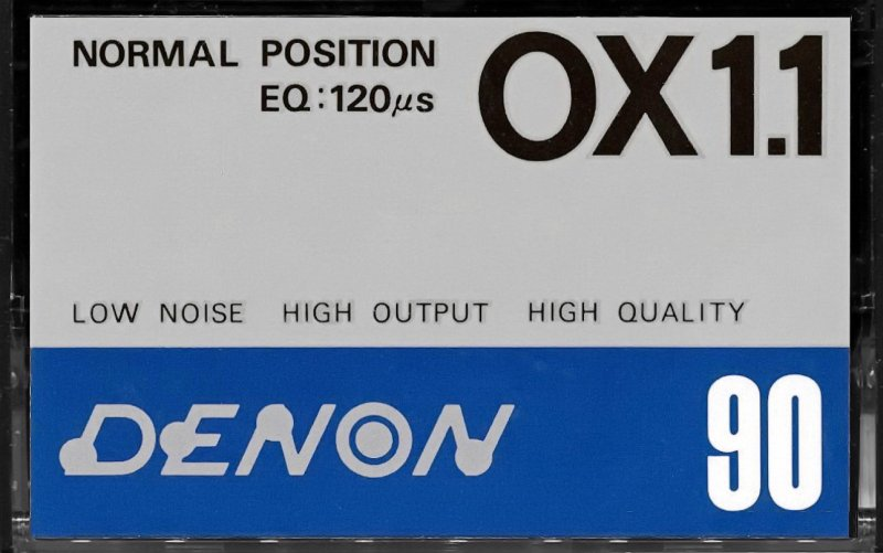Compact Cassette Denon OX1.1 90 Type I Normal 1978 Worldwide